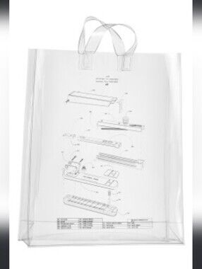 H&M Clear PVC Tote Bag with Gold-Tone Handles
